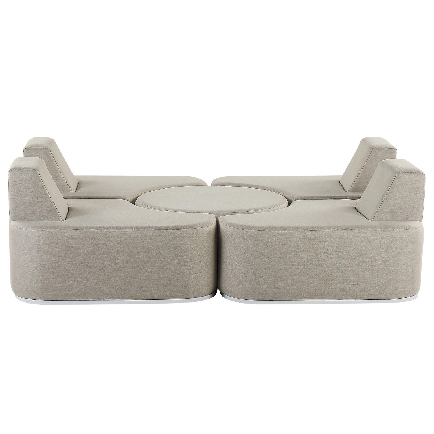 Beliani Lounge Set FABRO Hellgrau 100x80x63
