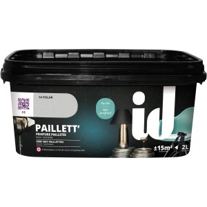 id Wandfarbe Paillett Polar, 2 Liter Dose Effektfarbe mit Glitzerpartikeln.