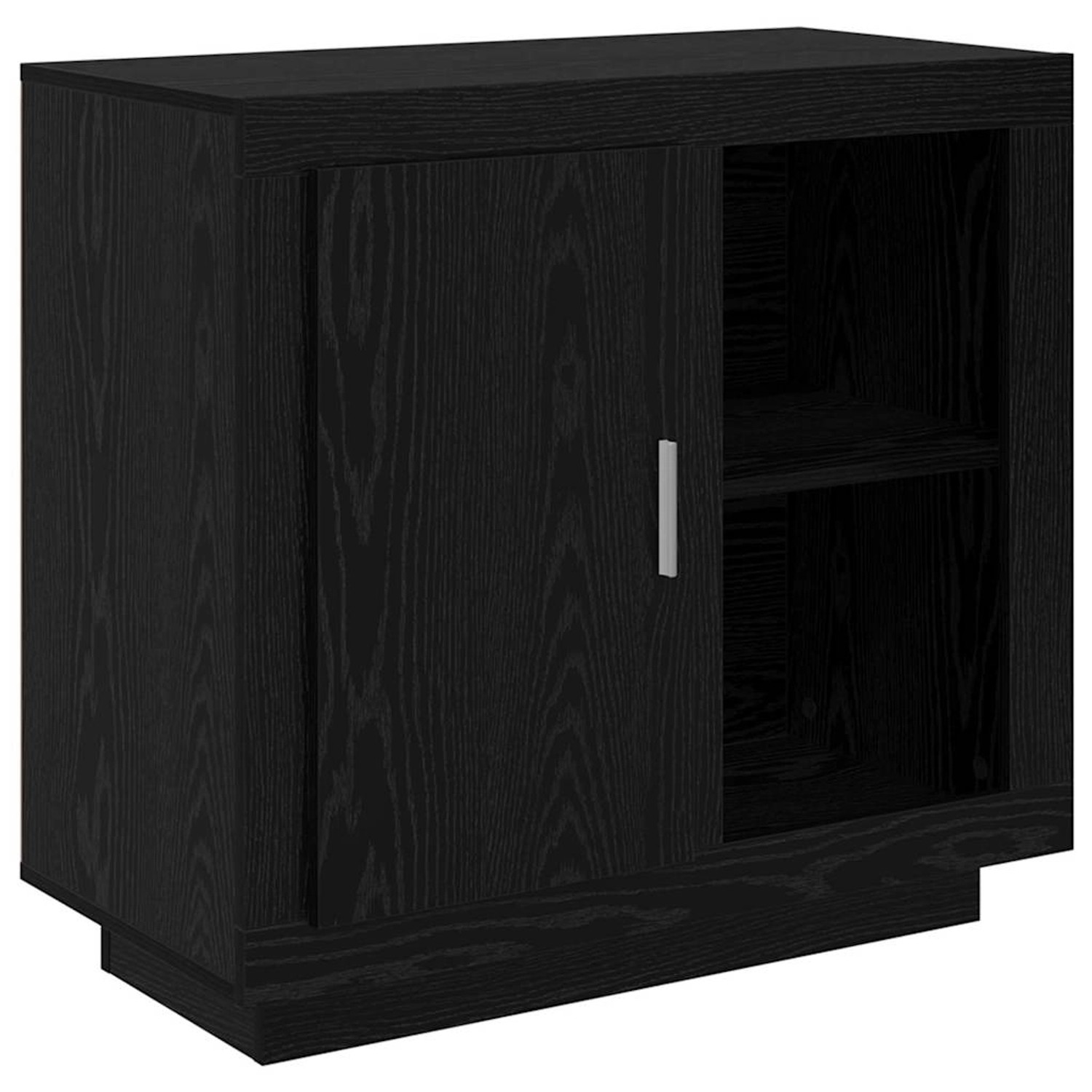 vidaXL Sideboard Schwarz Eichen-Optik 40 x 80 x 75 cm Holzwerkstoff 880536 günstig online kaufen