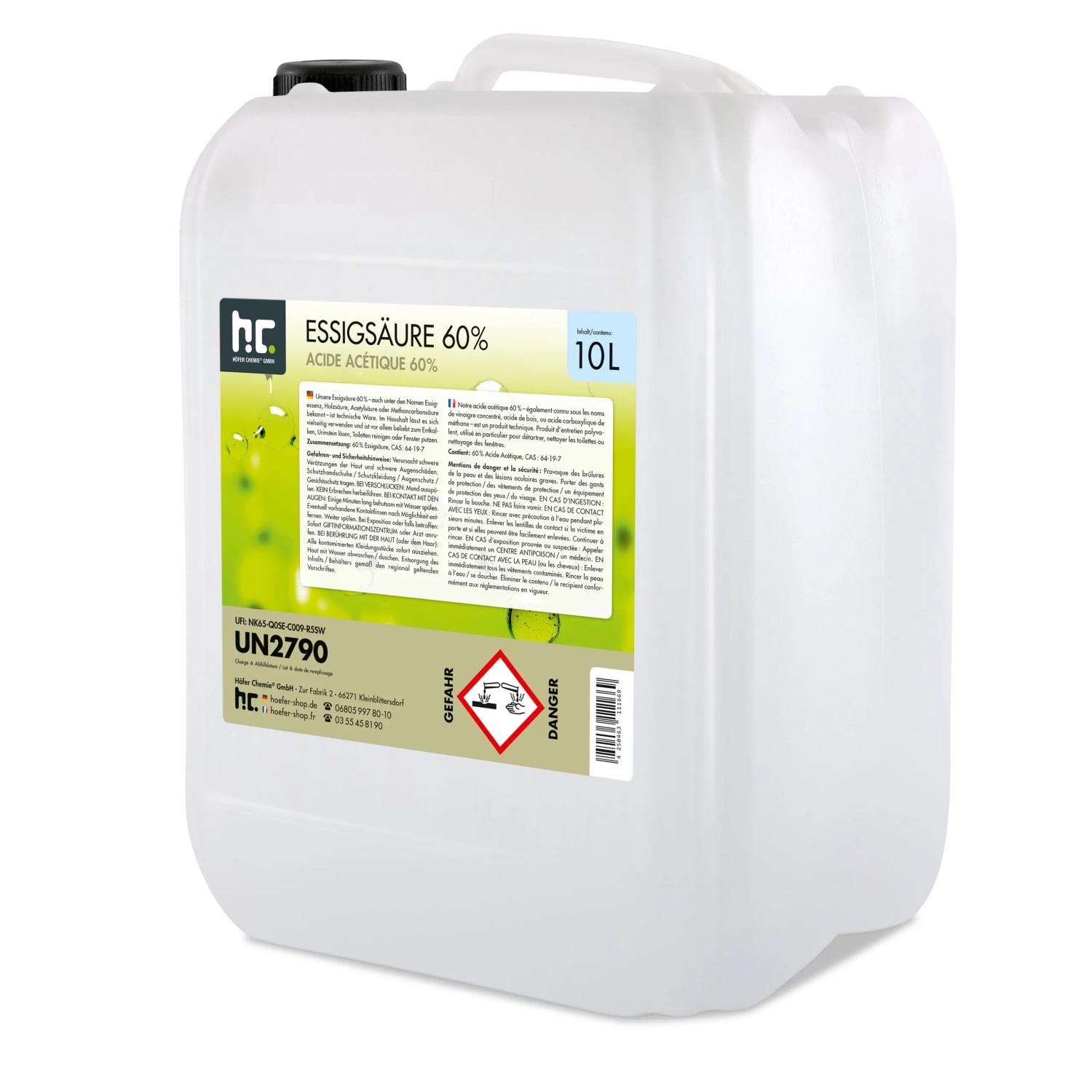 Höfer Chemie Essigsäure 60% 10l