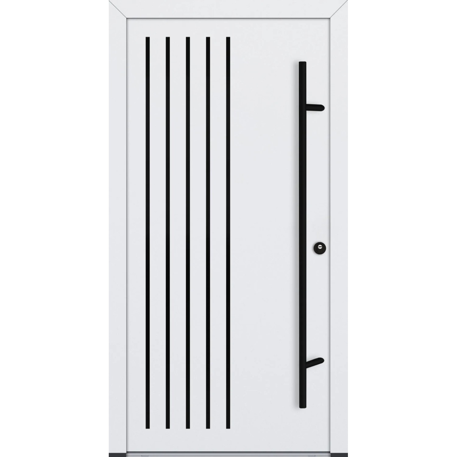 FM Türen AS68 Modell 64 1100 x2100 Weiß Rechts Innen Beschläge Set 01