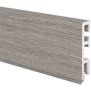 Hartschaum Sockelleiste Cubica 60 sk Eiche Siena, selbstklebend, für Boden-Wand-Abschluss.