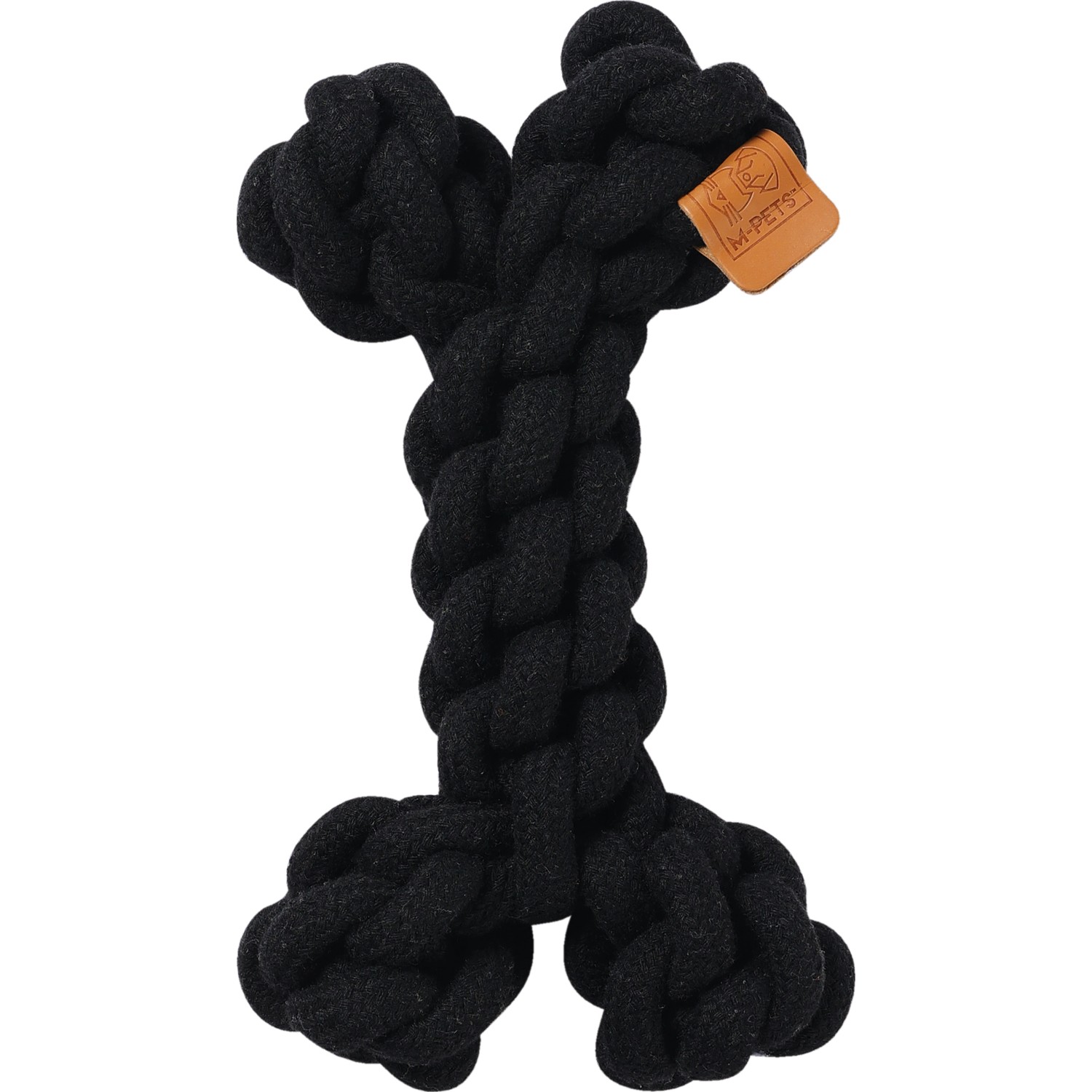 Seil-Hundespielzeug Knochenform Schwarz 19 cm x 12 cm x 5 cm