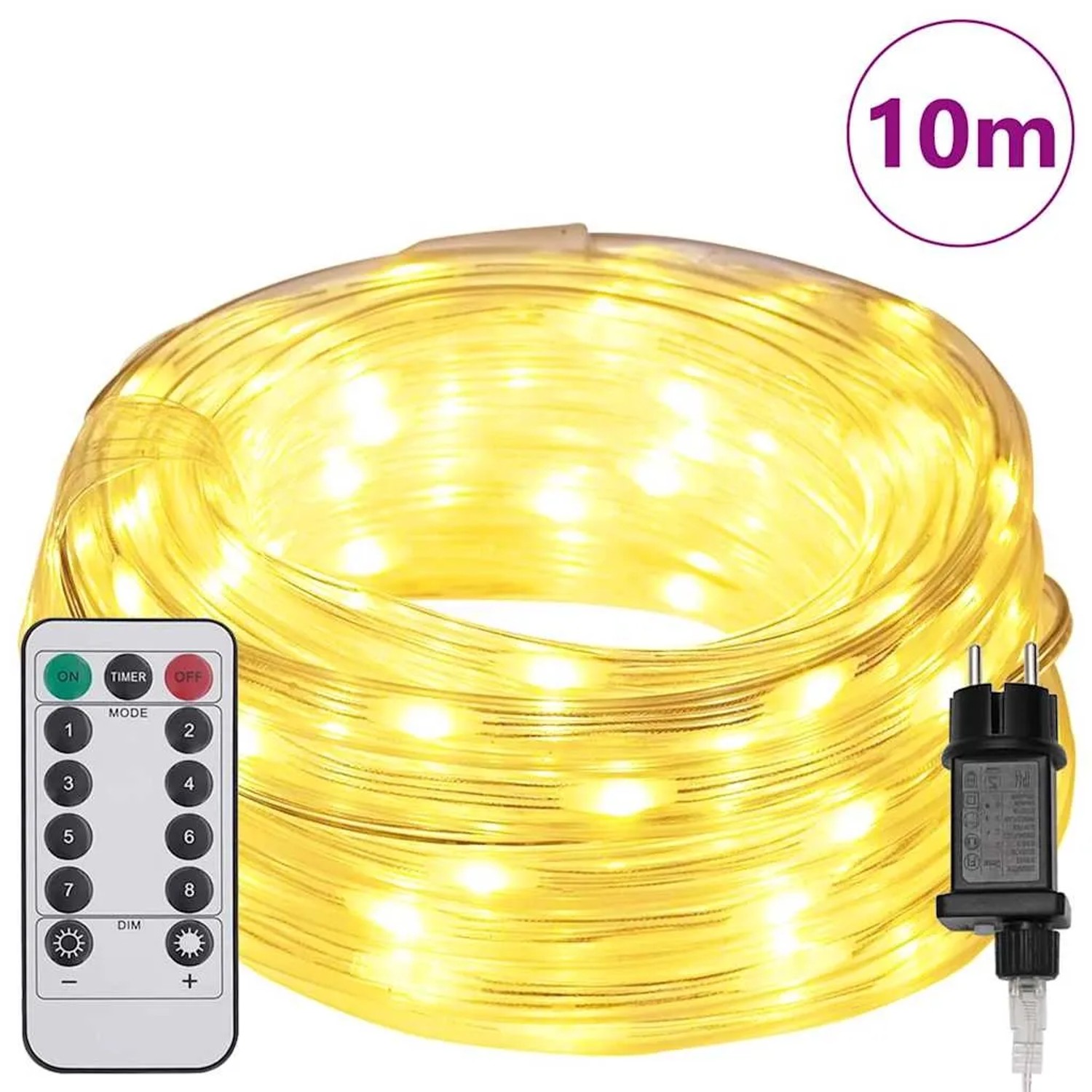 vidaXL Lichtseil mit 240 LEDs Warmweiß 10 m PVC 42018940_3