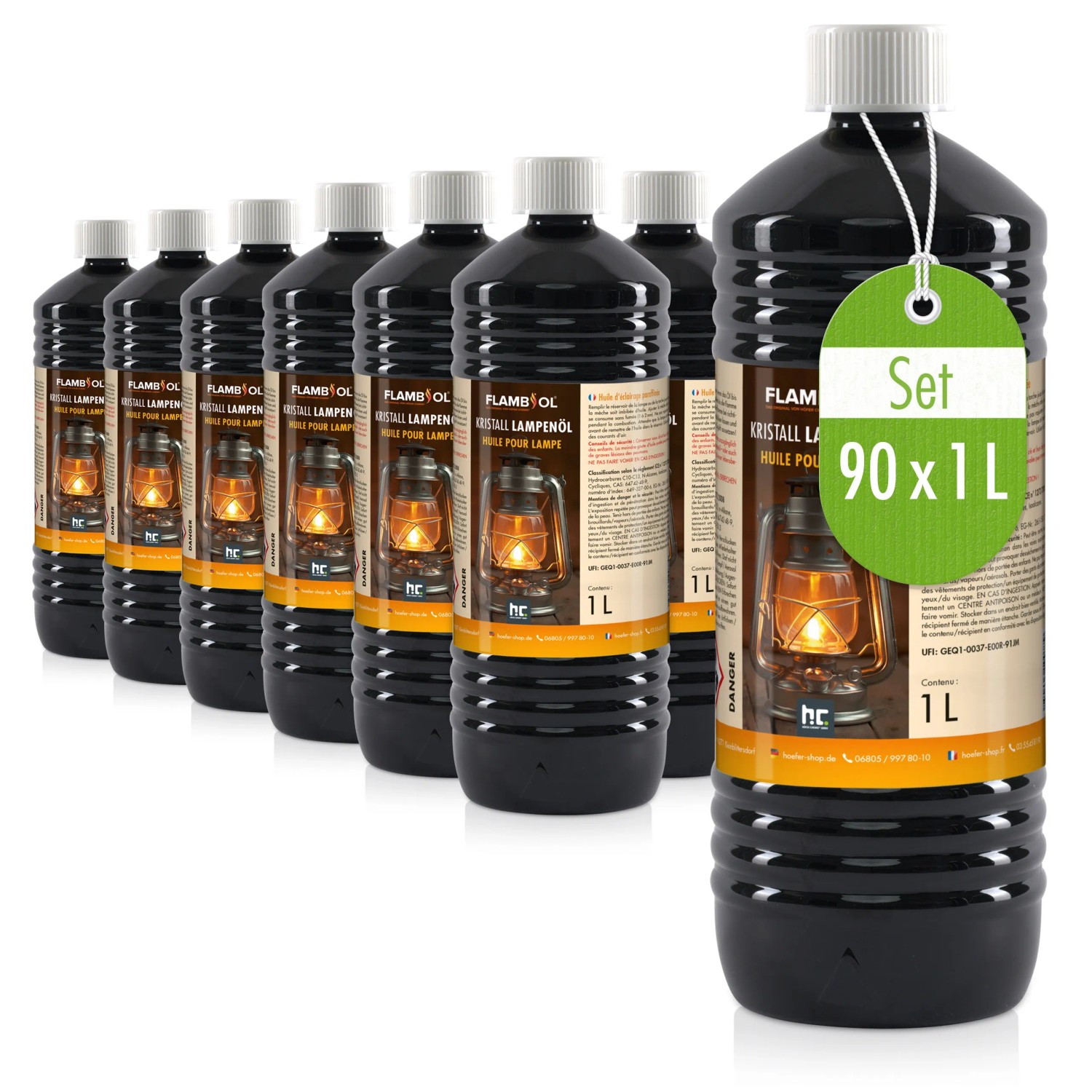 Flambiol Lampenöl Hochrein Kristallklar 90 x 1l