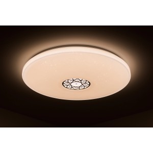 LED-Deckenleuchte mit Glitzer-Effekt und orientalischem Ornament, 24W, mit Farbwechsel.