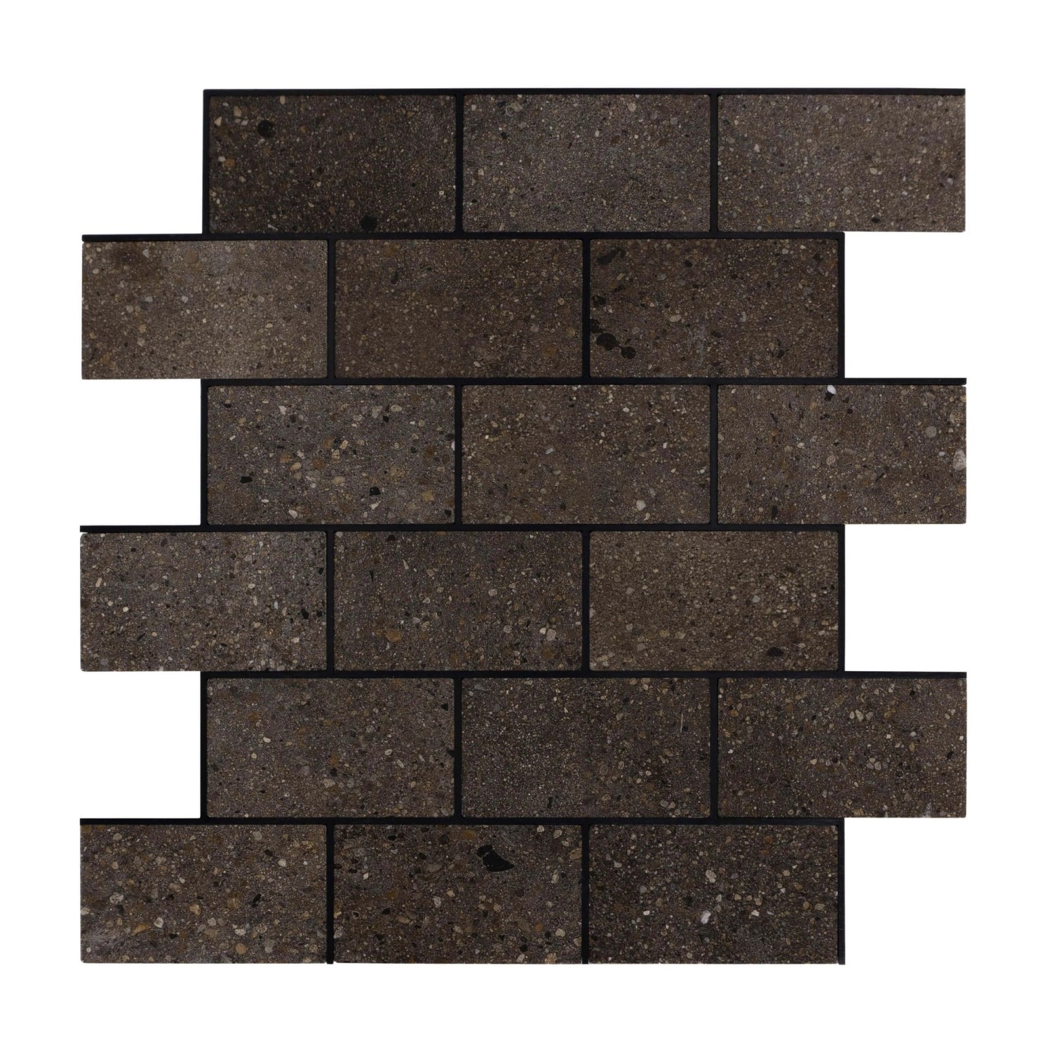 Dalsys Selbstklebende Fliesen 0,87m² 11 Stück Steinoptik Natur Dunkelbraun günstig online kaufen