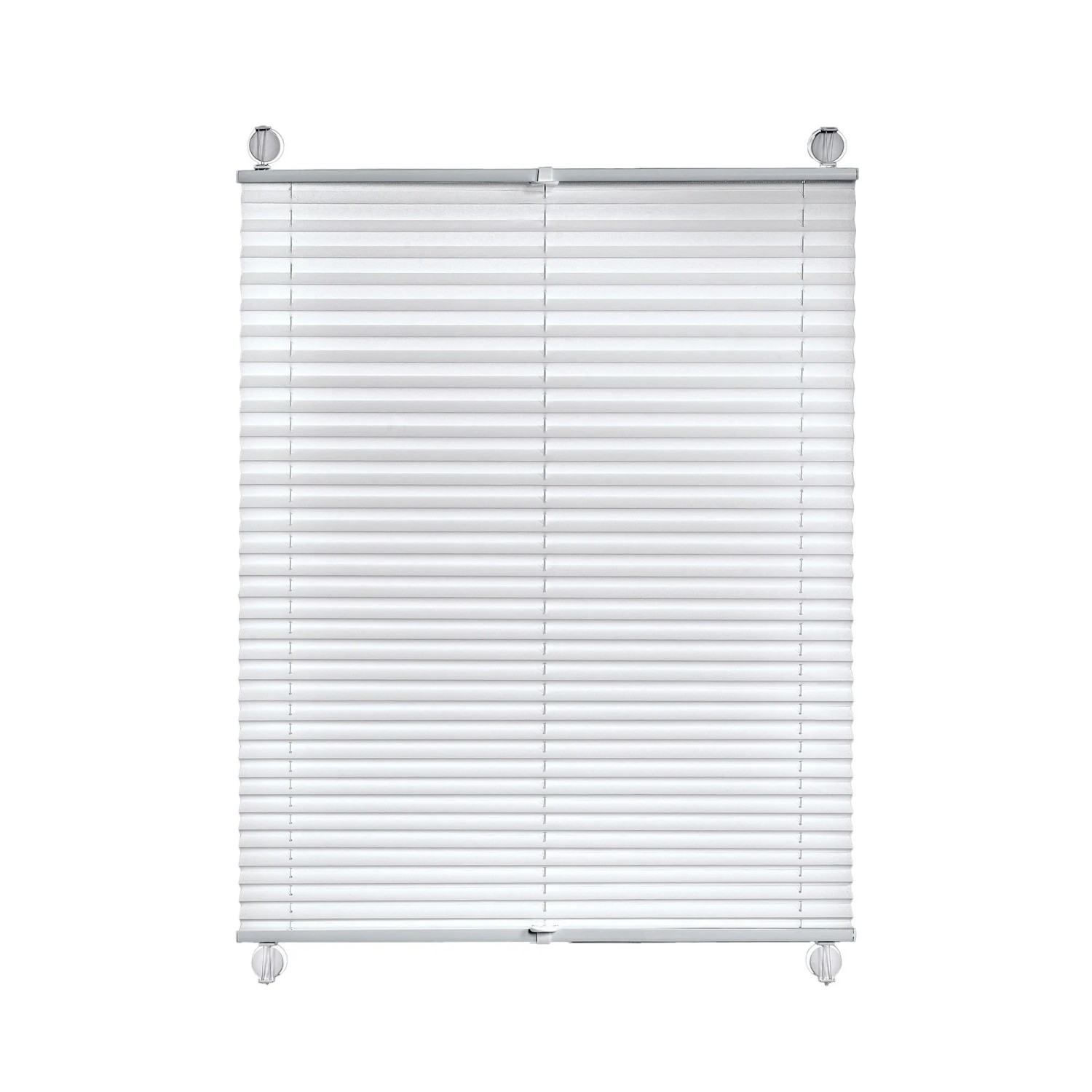 Gardinia Plissee Vacufix Tageslicht mit Saugnäpfen ohne Bohren 90 x 130 cm Weiß
