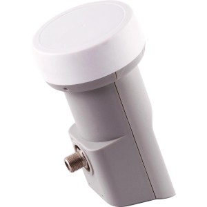 Digitales Universal Single LNB in Grau für optimalen Satellitenempfang.