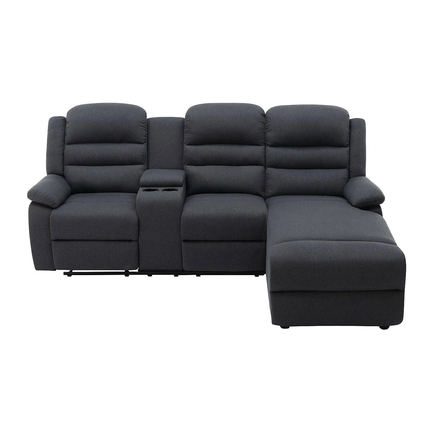 Vente-unique Relaxsofa Macedonia Anthrazitgrau 231 cm