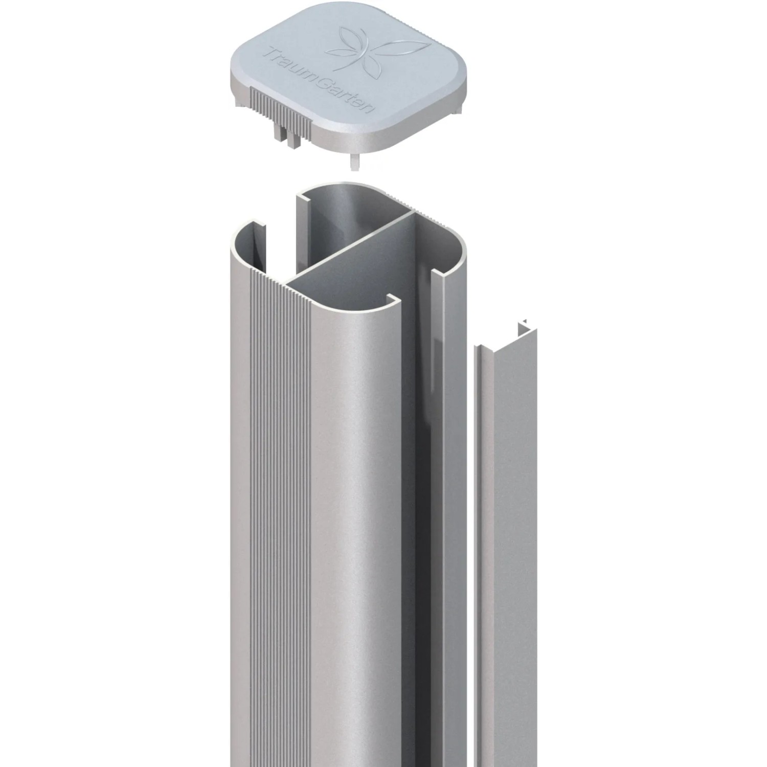 Zaun Zubehör Steckpfosten System Silber Erdverbau 240 cm