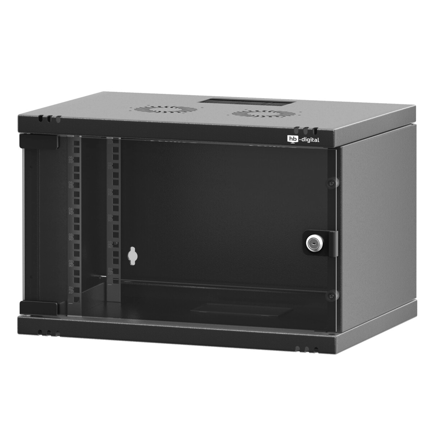 hb-digital Serverschrank 19 Zoll 7HE Wandgehäuse 370x 540x 400 mm IP20 Schw günstig online kaufen