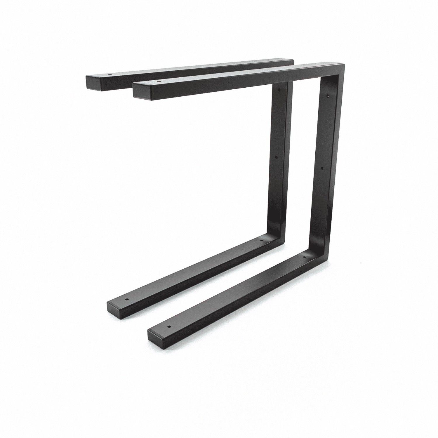 HEVVA Waschtischhalterung LAHN 45 cm Tief 2er Set Schwarz günstig online kaufen
