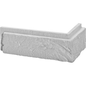 Stegu Verblender Ecke Parma Weiß, Gips-Riemchen in Backsteinoptik für Innenräume.