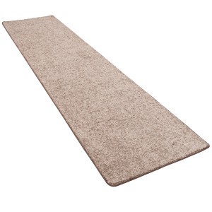 Snapstyle Hochflor Teppichläufer Mona in Taupe, 80x160cm. Weicher Velours für Wohnbereiche.