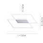 Paul Neuhaus LED-Deckenleuchte Inigo, Stahl, 53,8x24,2cm, dimmbar, warmweiß.