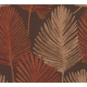 A.S. Creation Vliestapete mit floralem Blätter-Design in Braun-Rot. Dekorative Tapete für Wohnräume.