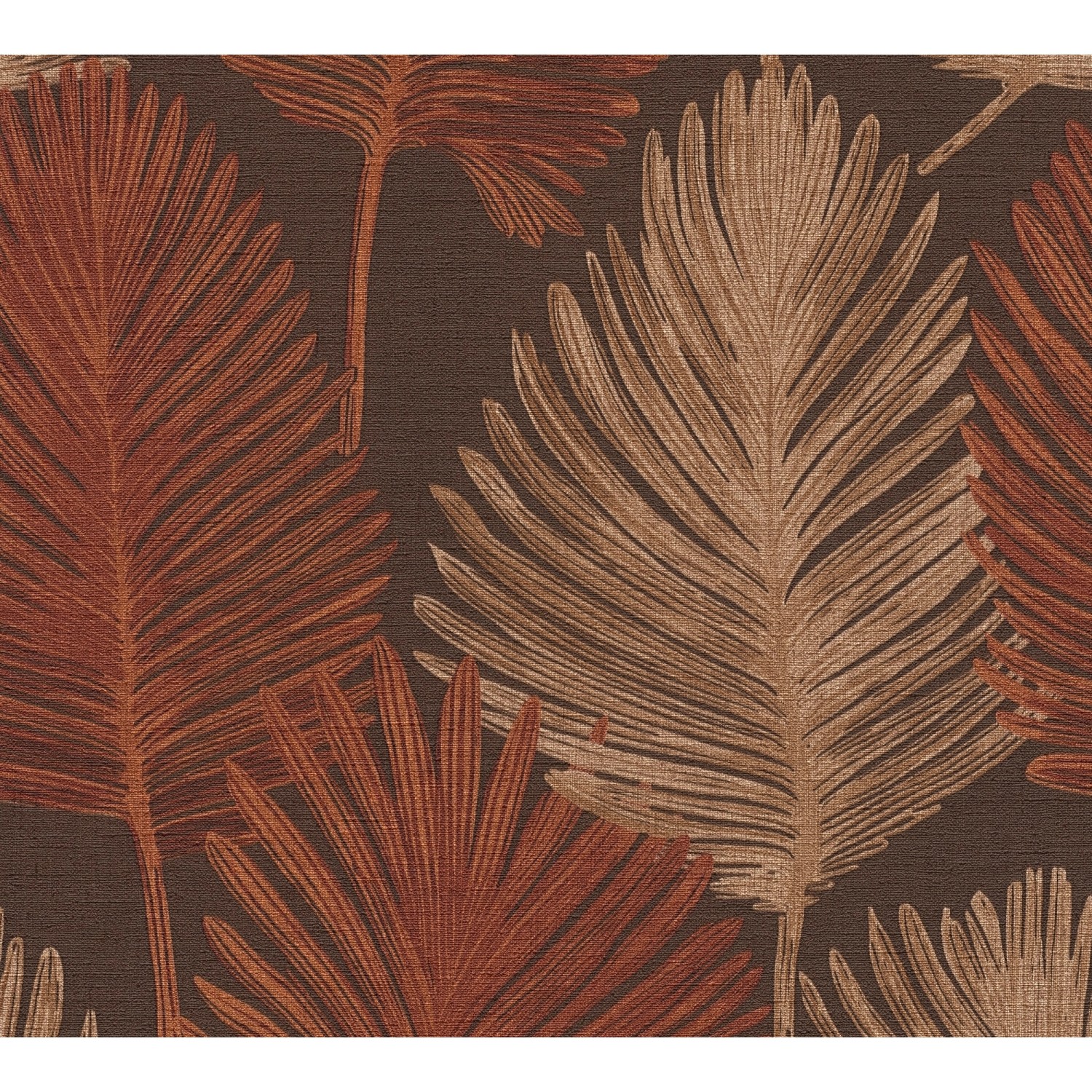 A.S. Creation Vliestapete Floral Blätter 10,05 m x 0,53 m Braun-Rot FSC® günstig online kaufen