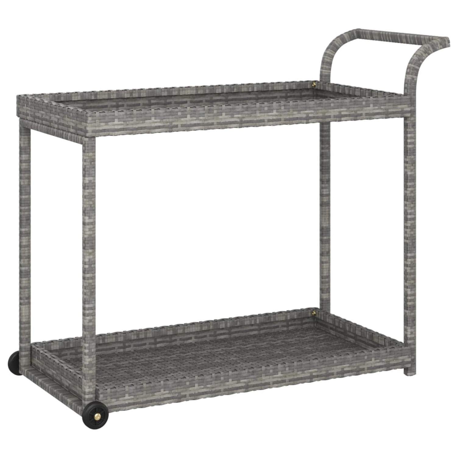 Barwagen Grau 100x45x83 Cm Poly Rattan günstig online kaufen