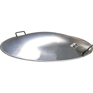 Buschbeck Abdeckung für Feuerschale 80 cm aus Stahl mit Griffen.