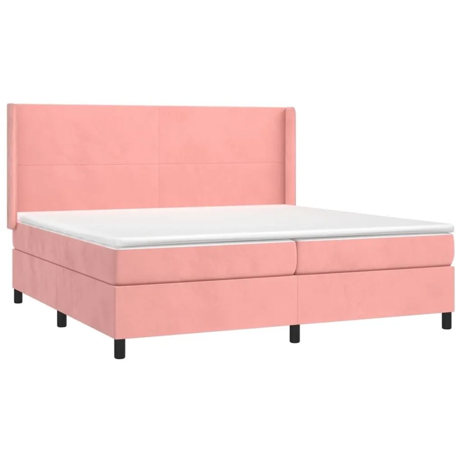vidaXL Boxspringbett mit Matratze Rosa 200x200 cm Samt 3132584 günstig online kaufen