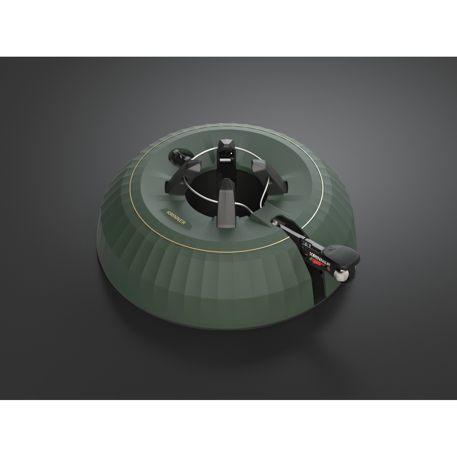 Krinner Christbaumständer X-320 Deluxe, grün, mit Fußpedal und Wasserstandsanzeige.