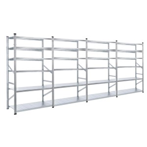 PROREGAL Fachbodenregal Proximo  Stecksystem 210 x 360 x 50 cm 6 Ebenen Beidseitig Verzinkt