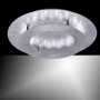 Moderne LED-Deckenleuchte Nevis in Silber, Ø 40 cm. Runde Form, edle Optik für Wohnräume.