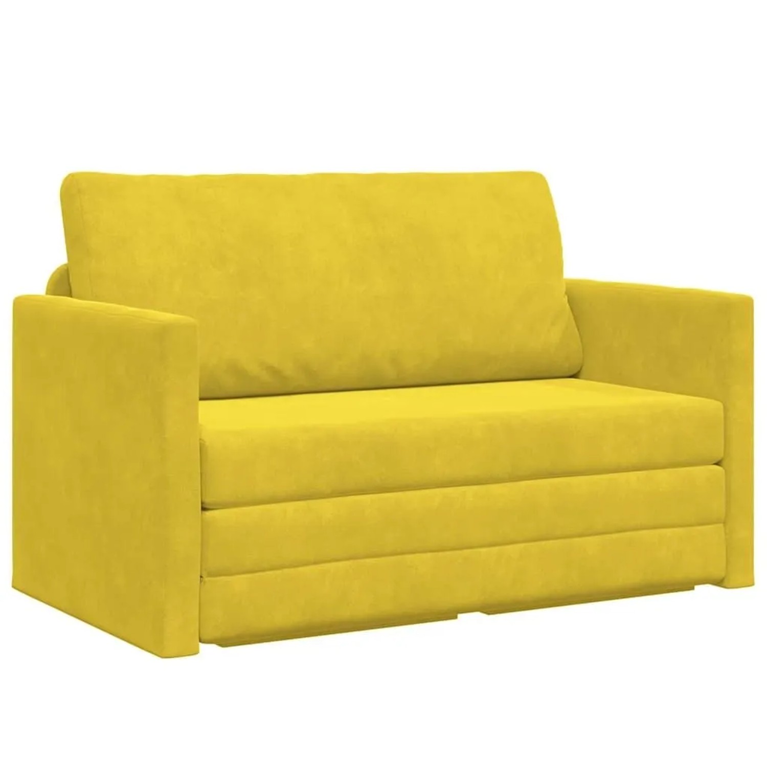 vidaXL Schlafsofa 110cm Sonnenblumen Gelb Samt 4106707
