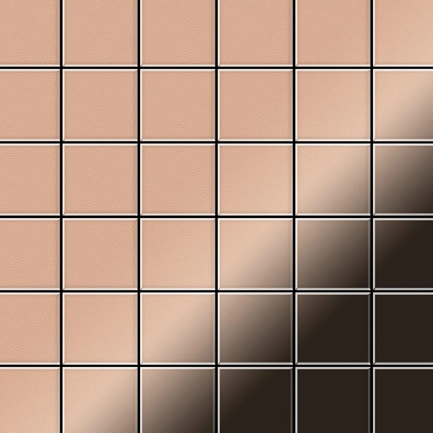 ALLOY Mosaik Fliese Massiv Metall Kupfer Gewalzt Kupfer 1,6mm Stark Cinquan günstig online kaufen