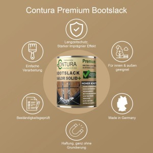 Contura Bootslack Premium Yachtlack Holzlack Boot Thekenlack 500ml Seidenmatt