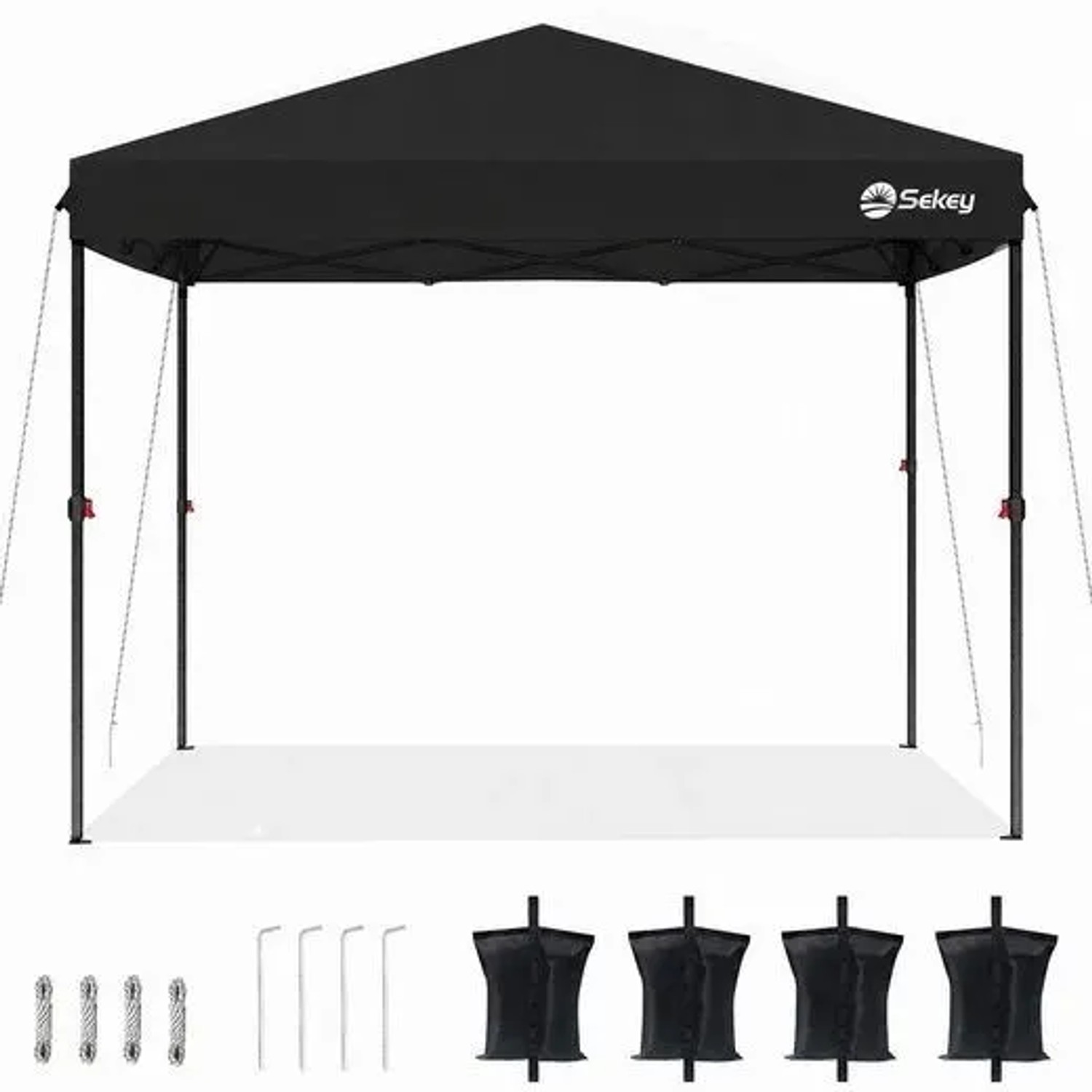 Sekey Faltpavillon 300x300 cm Pop Up Wasserdicht Höhenverstellbar UV Schutz 50
