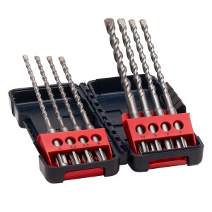 Bosch Bohrer-Set SDS plus-3, 8-teilig im Koffer. Steinbohrer für Beton und Mauerwerk.
