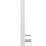 Weißes WiFi-Infrarot-Panel Odda 540 W, Seitenansicht mit Standfüßen. Elektrische Heizung für Innenräume.