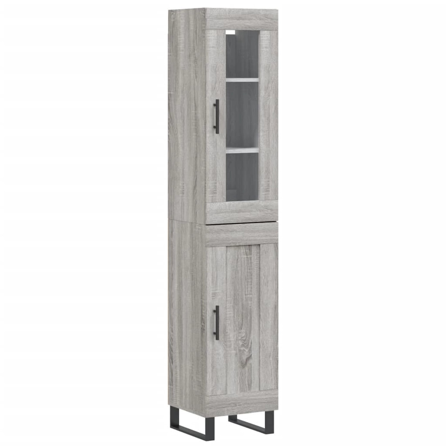 vidaXL Highboard Grau Sonoma 34,5x34x180 cm Holzwerkstoff 3199519 günstig online kaufen