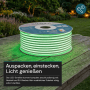 Aufgerollter LUXULA COB LED Streifen, 50m, grünes Licht, Weihnachtsbeleuchtung für den Außenbereich.