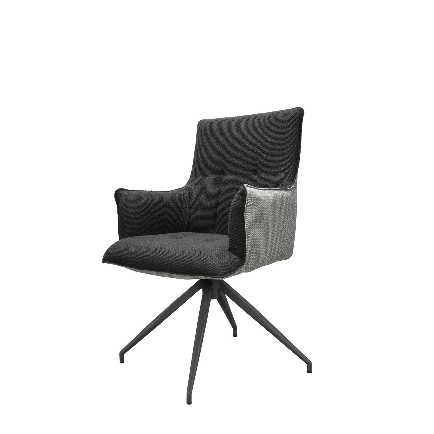 Garden Pleasure Drehstuhl Zevio 2er Set 94 x 56 x 62 cm Dunkelgrau-Anthrazi günstig online kaufen