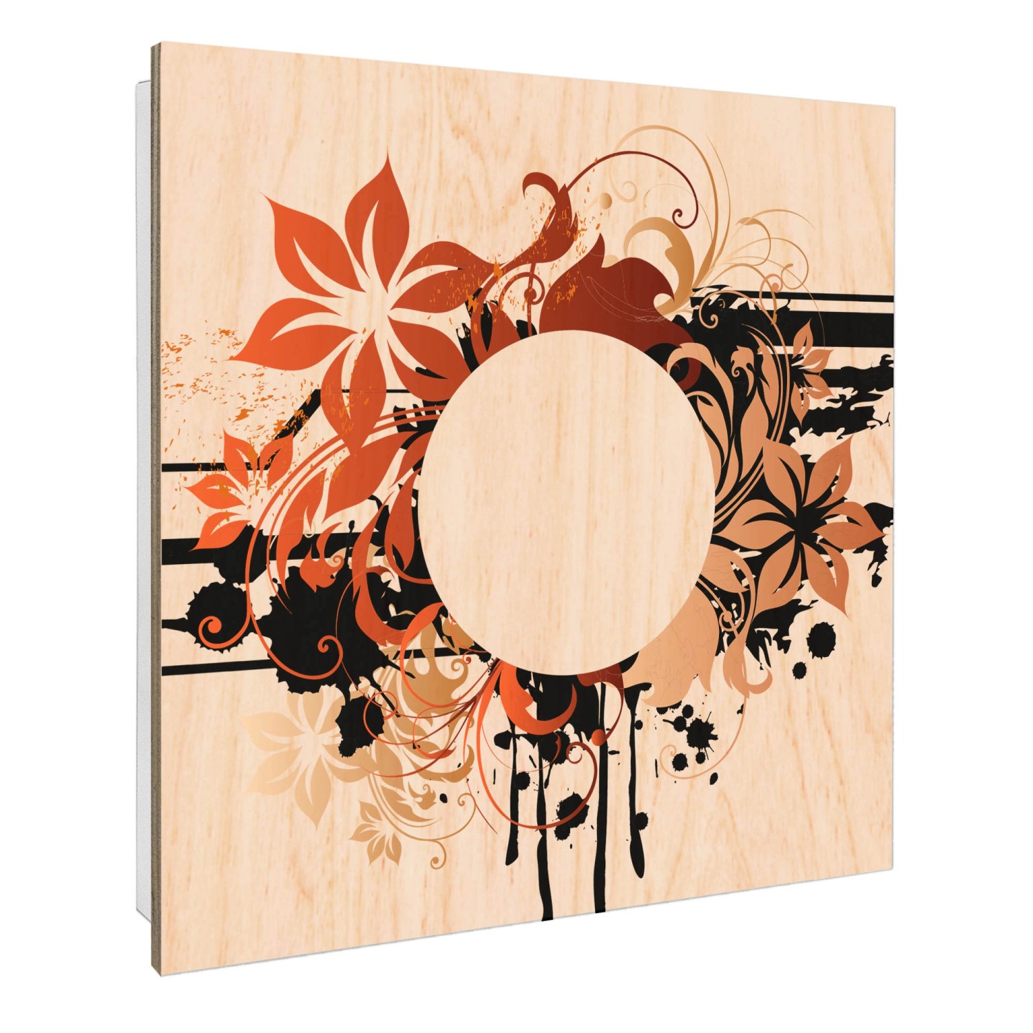 Banjado Schlüsselkasten mit Holzfront 30x30cm Weiß Scharnier Links 50 Haken günstig online kaufen