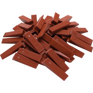 Medial Spannkeile für Fliesen-Nivelliersystem, 500 Stück, braun.