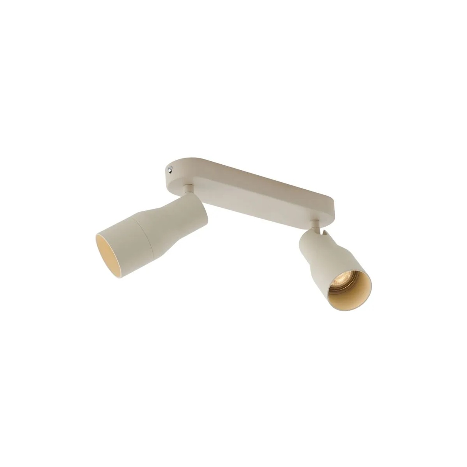QAZQA Runde Deckenleuchte Beige GU10 50mm 2-flammig Stanley