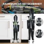 Zusammengeklappter TRUTZHOLM Montagewagen, platzsparend verstaubar. Werkstattwagen mit Rollen.