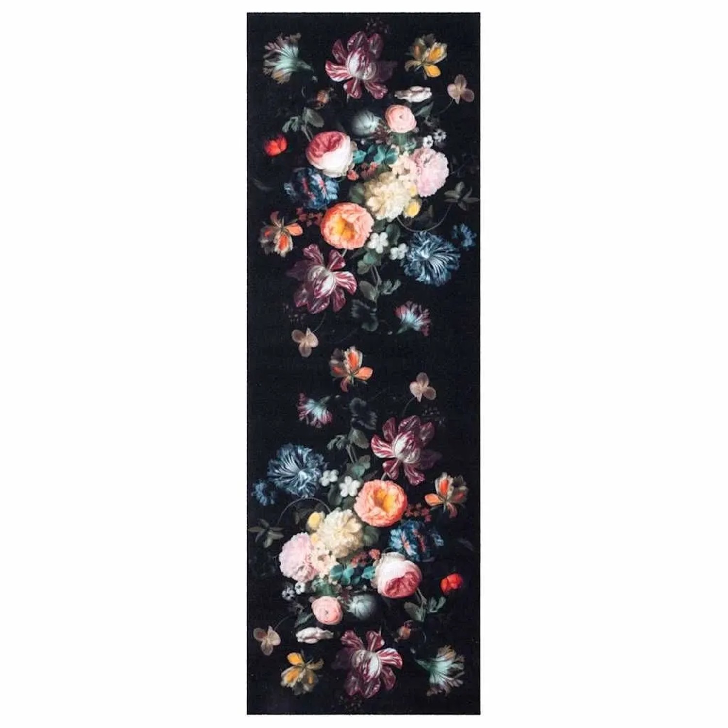 vidaXL Küchen Teppich Schwarz 180 x 60 cm Samt 42013425