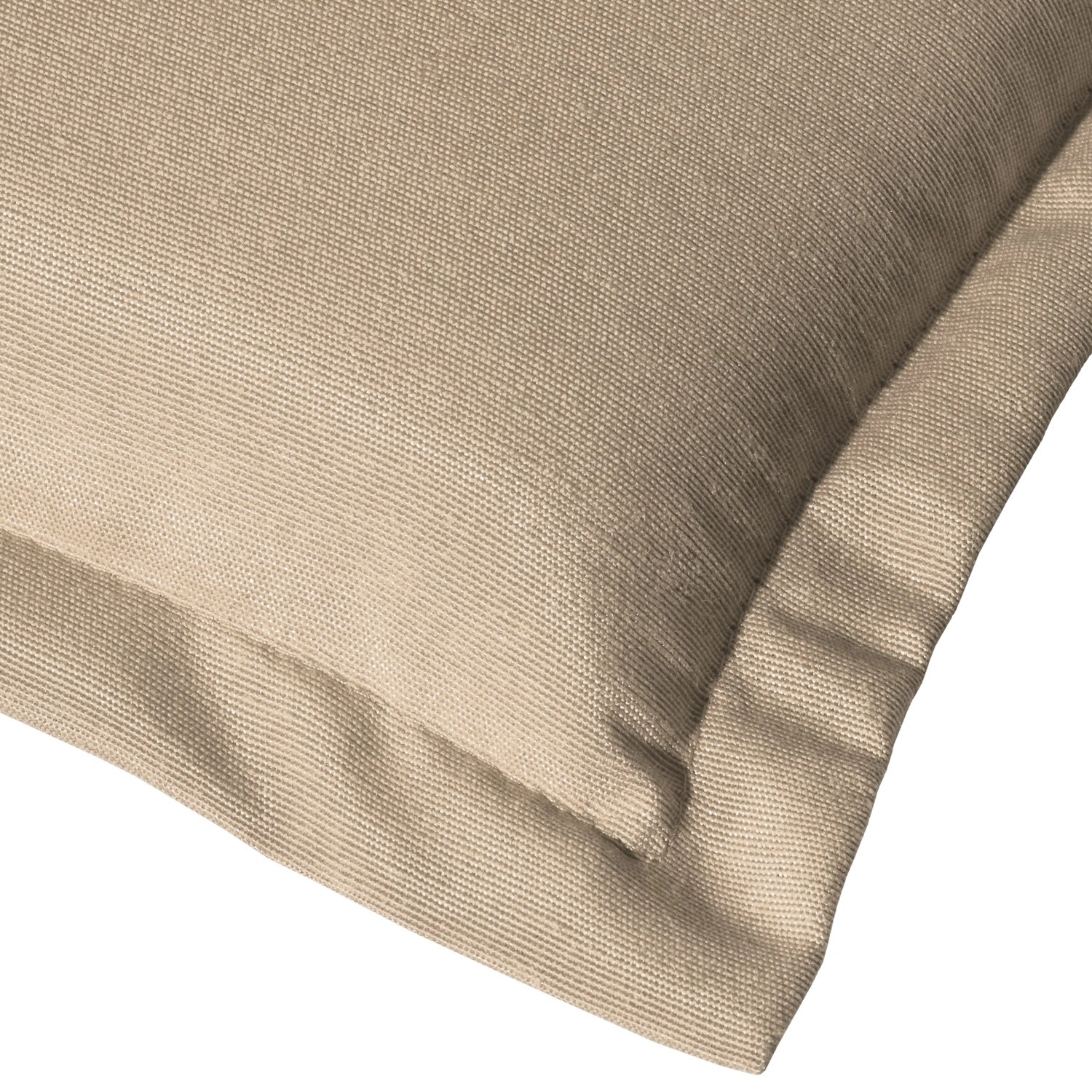 Detailaufnahme: Beautissu Loft HL Hochlehner in Natur, Gartenstuhlauflage mit stilvollen Heftungen.