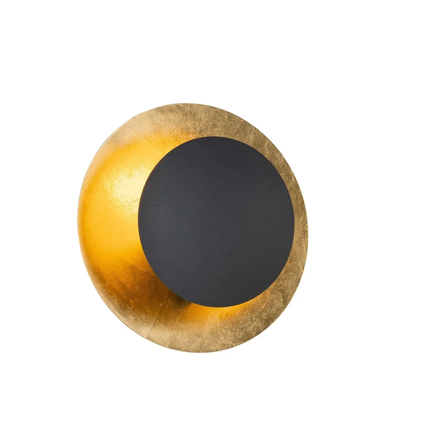 QAZQA Art Deco Wandleuchte Schwarz mit Gold Emilienne