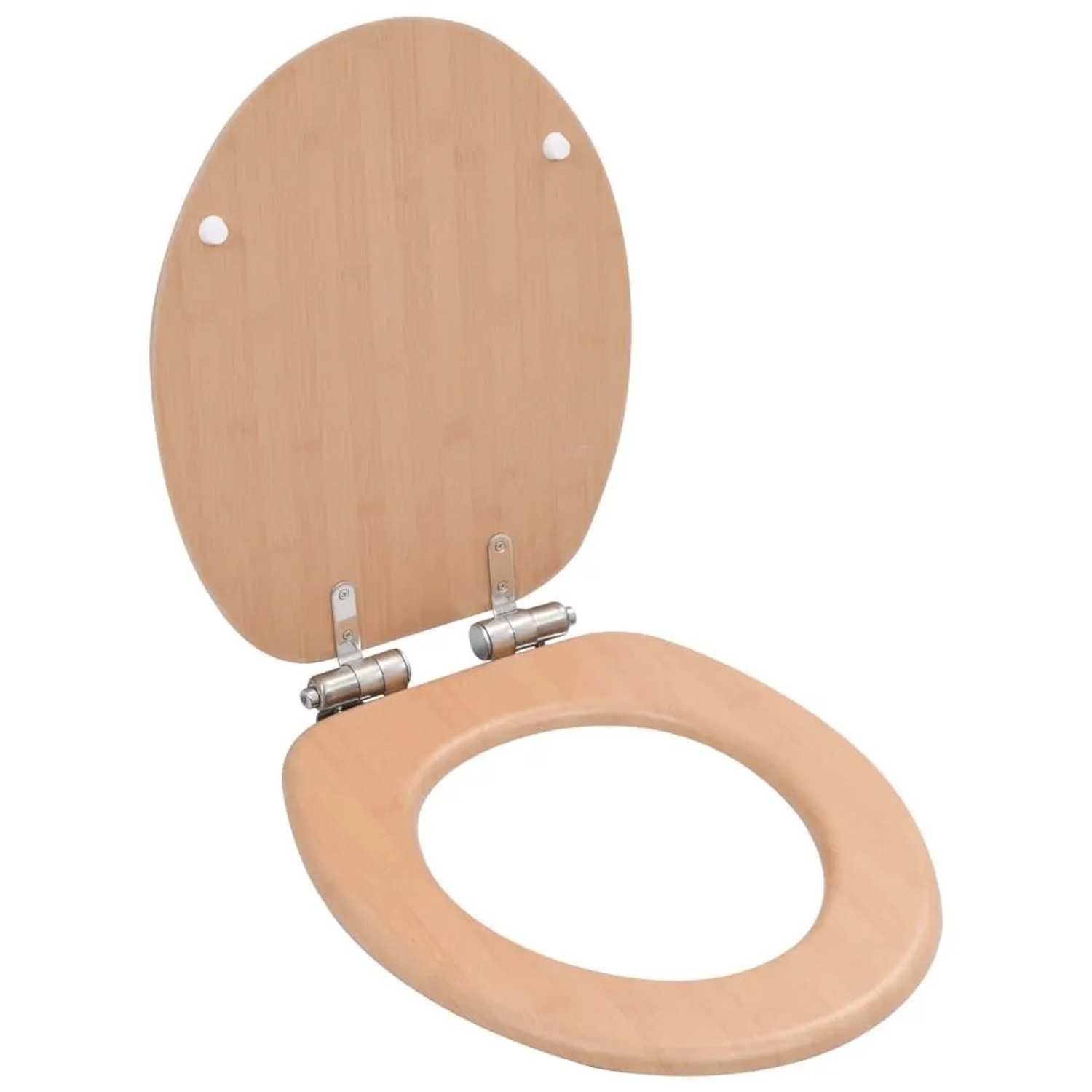 vidaXL Toilettensitz mit Soft-Close-Deckel MDF Bambus-Design 143926