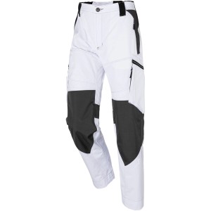 Kübler Pulse Bundhose Woman, weiß/anthrazit, Gr. 52. Arbeitskleidung mit Taschensystem und Knieverstärkung.