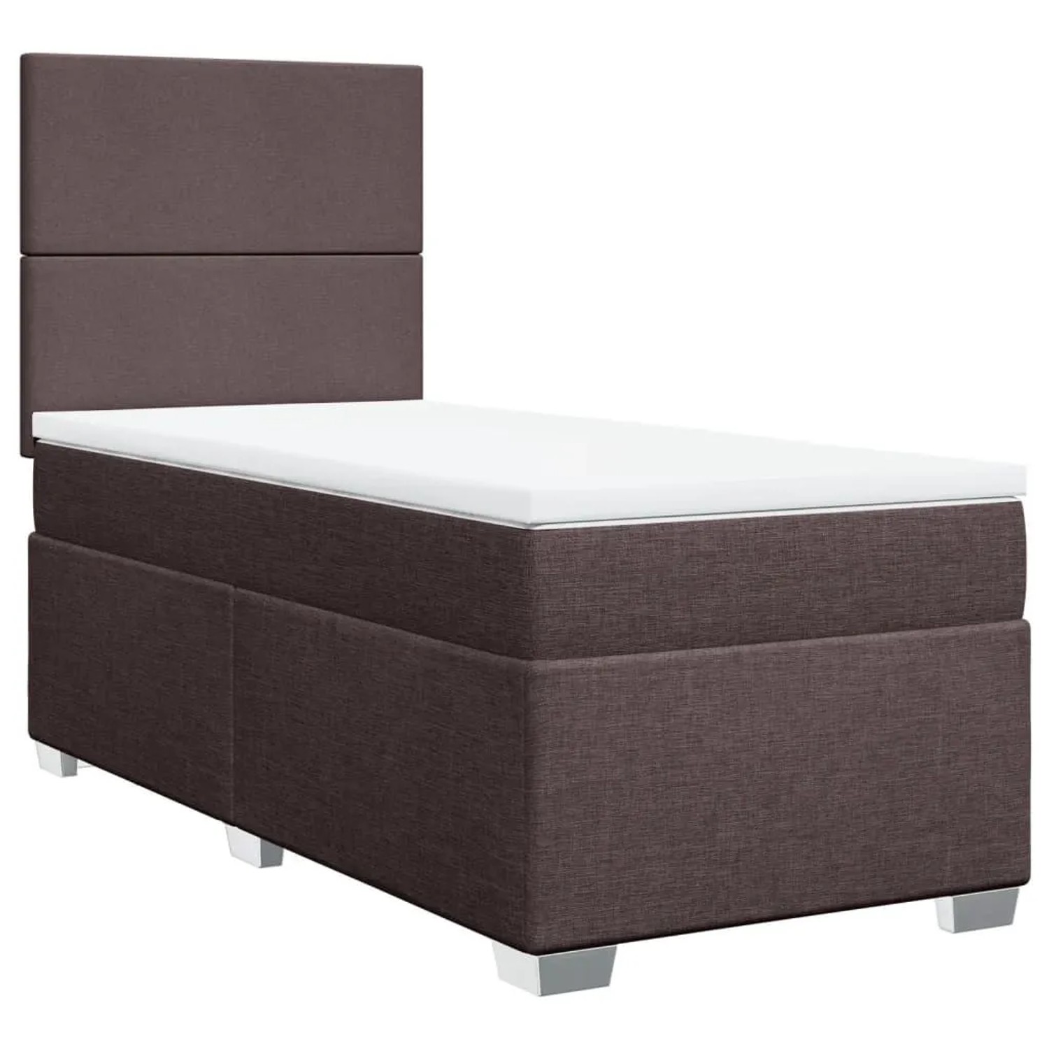vidaXL Boxspringbett mit Matratze Dunkelbraun 80x200 cm Stoff 3292611 günstig online kaufen