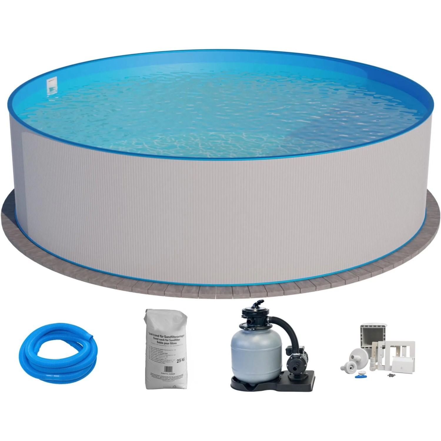 Summer Fun Stahlwand Pool-Set MALEDIVEN Aufstellbecken Rundf. Ø 450 x 120cm