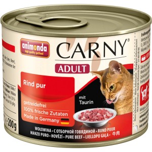 Animonda Carny Adult Rind Pur, 200g Dose Katzen-Nassfutter mit Rind.