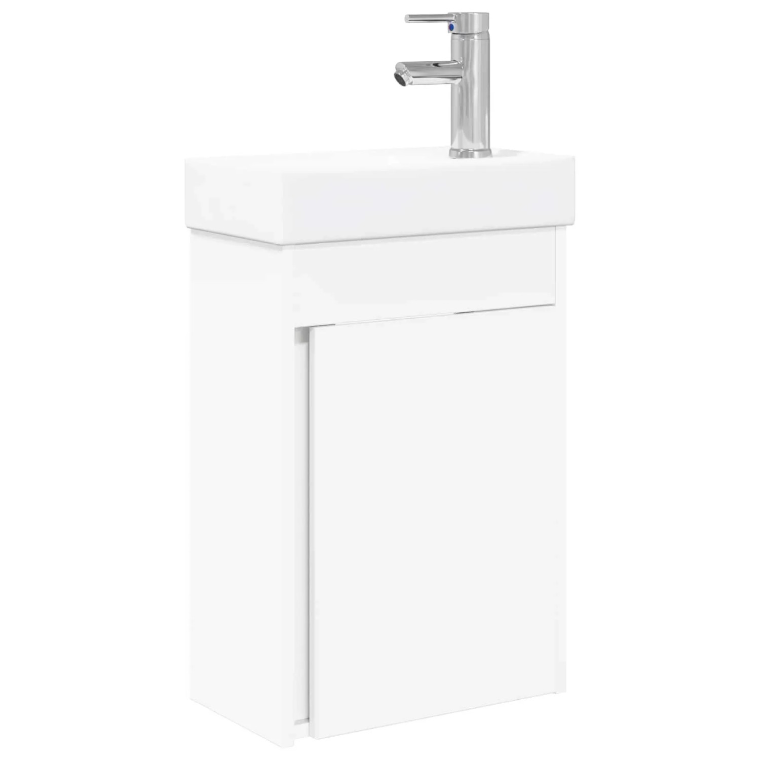 vidaXL Badezimmer Waschtischunterschrank mit Wasserhahn Weiß 889521
